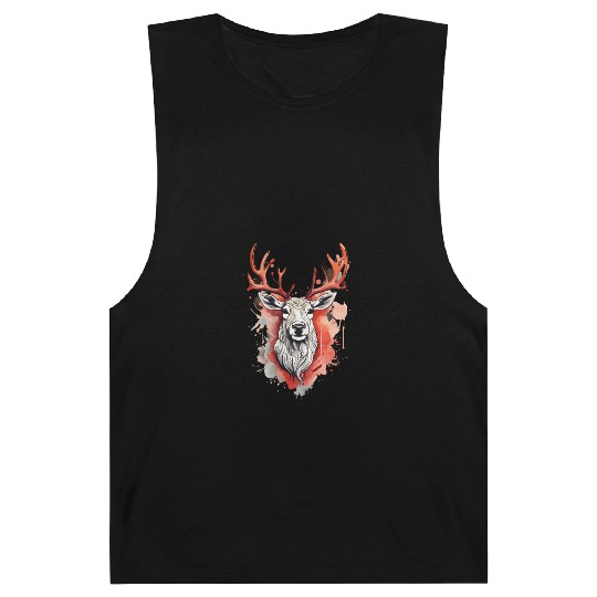 Reindeer Sublime Antler Silhouette Top Barnard Tanks