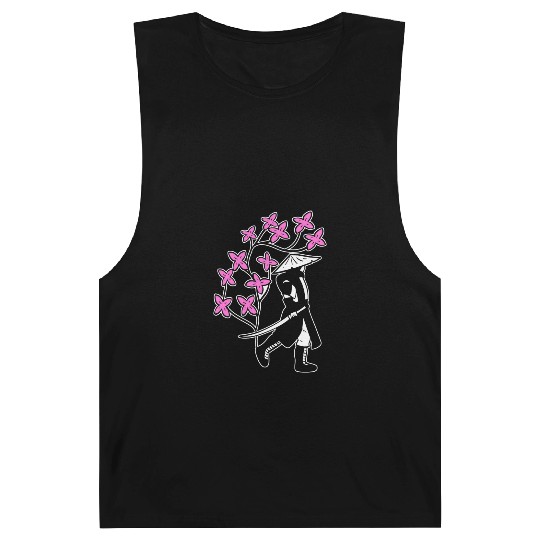 Samurai Sakura Tree Chinese Warrior Gift Barnard Tanks