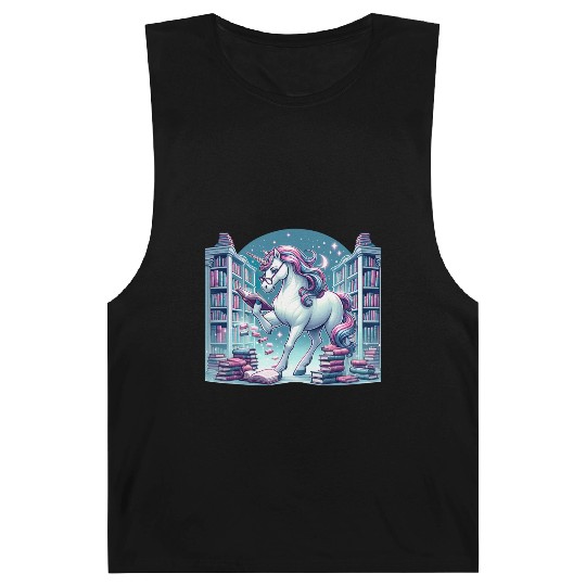 Unicorn Librarian in Enchanted Library Barnard Tanks