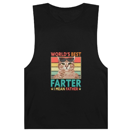 Worlds Best Fer I Mean Father Cat Dad Fathers Day Barnard Tanks