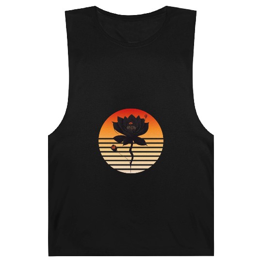 Black rose with sunset colors Barnard Tanks