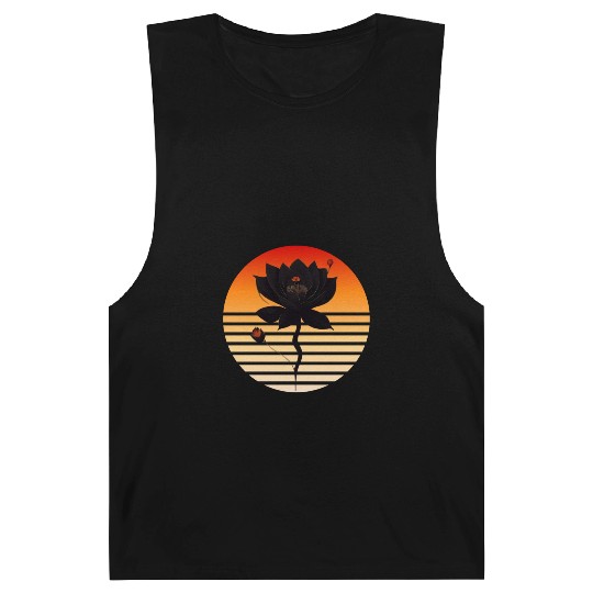 Black rose with sunset colors Barnard Tanks