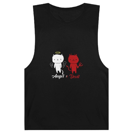 Angel And Devil Cat Barnard Tanks