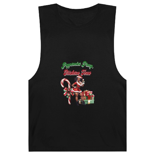 Peppermint Pinup, Mistletoe Tease Barnard Tanks