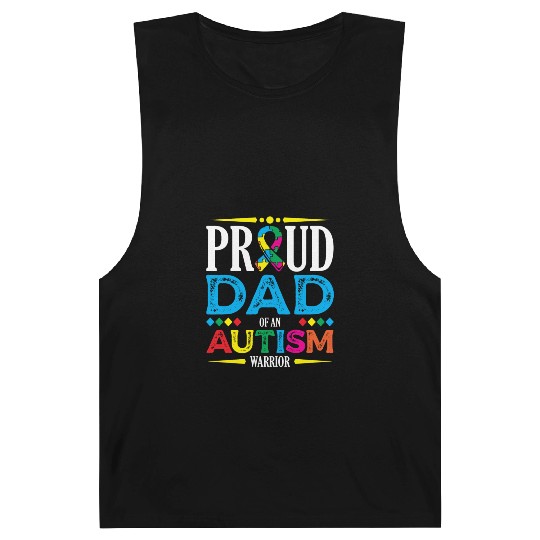 Proud Dad Of An Autism Warrior Spectrum Autistic Barnard Tanks