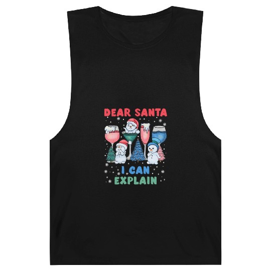 Schneemann Dear Santa I can Explain Funny Barnard Tanks