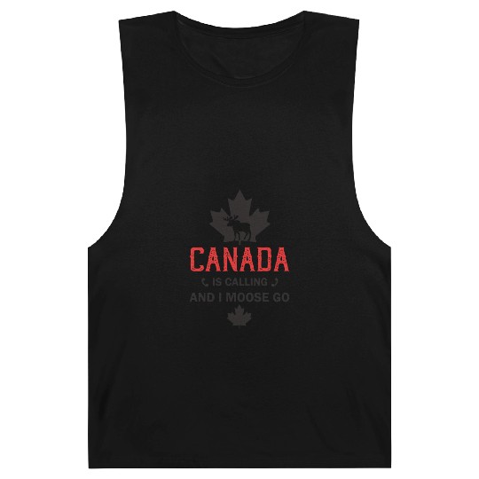 Canada Moose Canadian Flag Maple Leaf Barnard Tanks