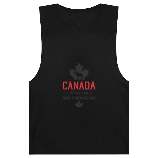 Canada Moose Canadian Flag Maple Leaf Barnard Tanks