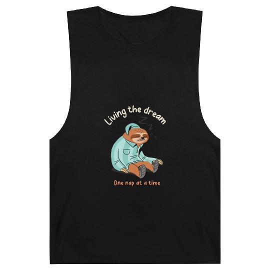 Living the dream one nap at a time, sleepy sloth Barnard Tanks