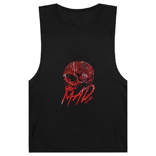 Red Skull with Lightning Graffiti Barnard Tanks