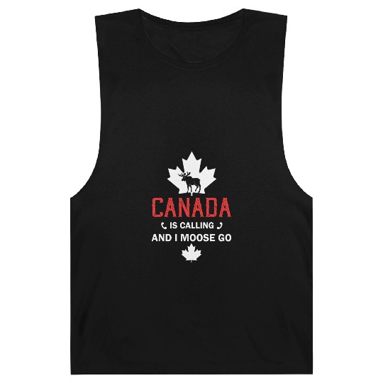 Canada Moose Canadian Flag Maple Leaf Barnard Tanks