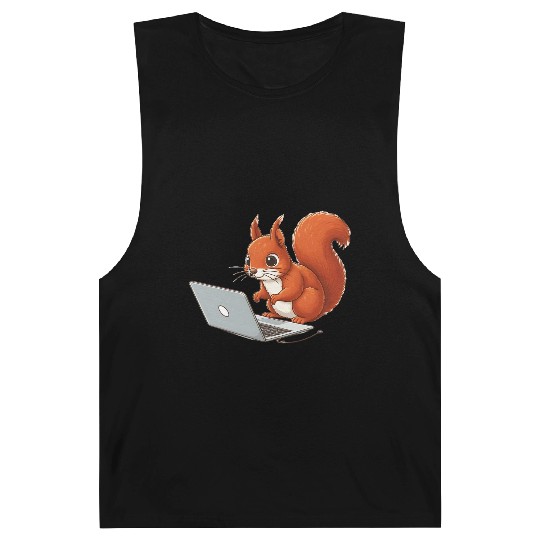Squirrel on laptop Barnard Tanks