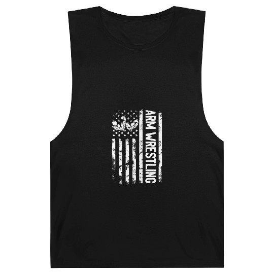 Arm Wrestler US Flag Arm Wrestling US Flag Barnard Tanks