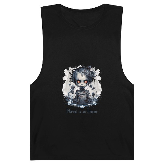 Gothic Girl Saying Normal is an Illusion Barnard Tanks