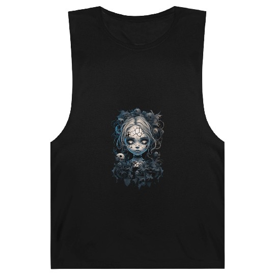 Gothic Girl Halloween Fantasy Dark Barnard Tanks