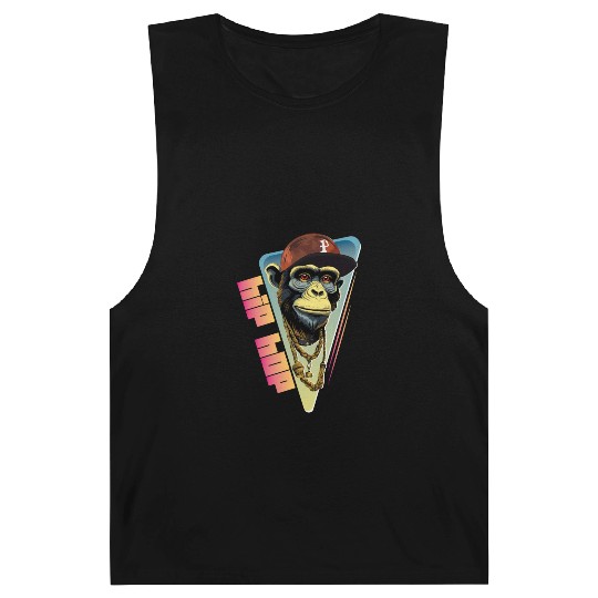 Hip hop monkey with rapper hat Barnard Tanks