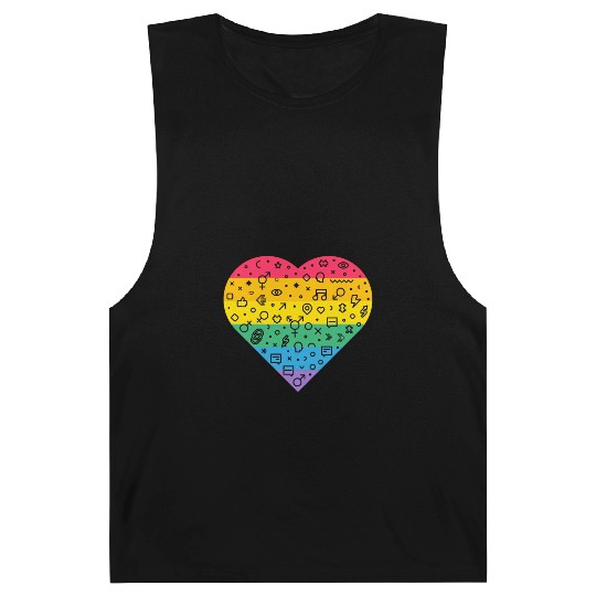 Rainbow Heart Barnard Tanks