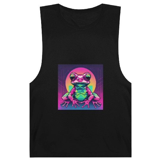 Geometric Synthwave Frog Barnard Tanks