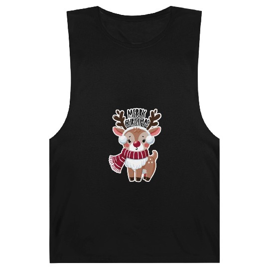 Merry Reindeer Christmas Barnard Tanks