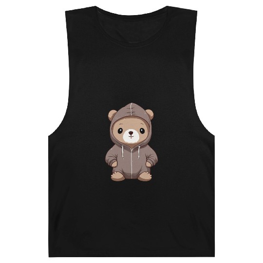 cute cartoon anime otter wearing Barnard Tanks