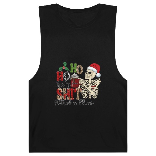 Ho Ho Holy Shit What A Year Funny Christmas Barnard Tanks
