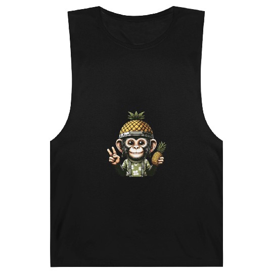 Friendly monkey in pineapple helmet Barnard Tanks