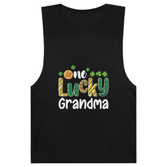 One Lucky Grandma Matching Family St Patrick's Day Barnard Tanks