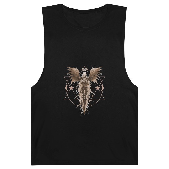 Angel Skeleton Geometric Witchcraft Ethereal Gothi Barnard Tanks