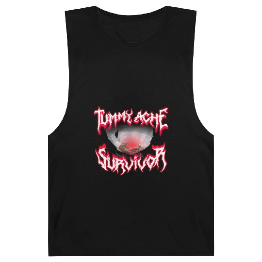Tummy Ache Survivor Metal Design Barnard Tanks