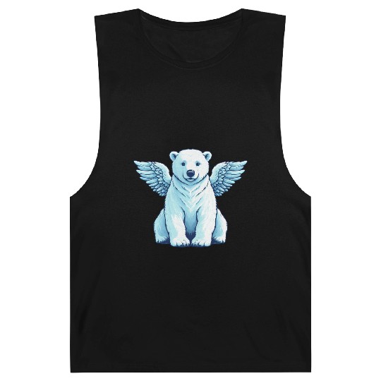 Bear Polar Bear Angel Wings Barnard Tanks