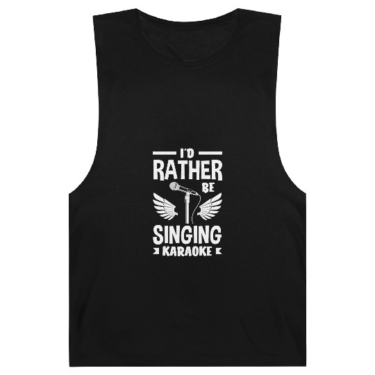 Funny Karaoke Singer Singing Musician Karaoke Gift Barnard Tanks