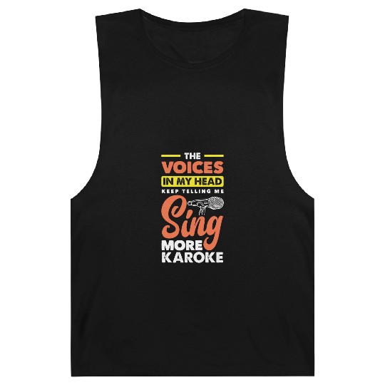 Funny Karaoke Singer Singing Musician Karaoke Gift Barnard Tanks