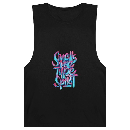 Vibrant Neon Smile Typography Barnard Tanks