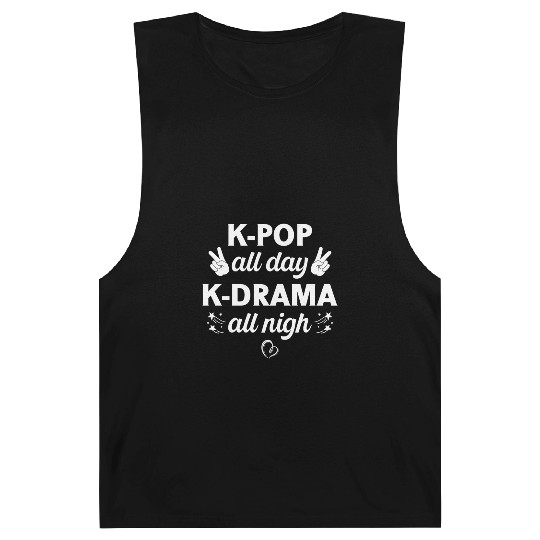 K-Pop All Day K-Drama All Nigh, Korean Music Lover Barnard Tanks