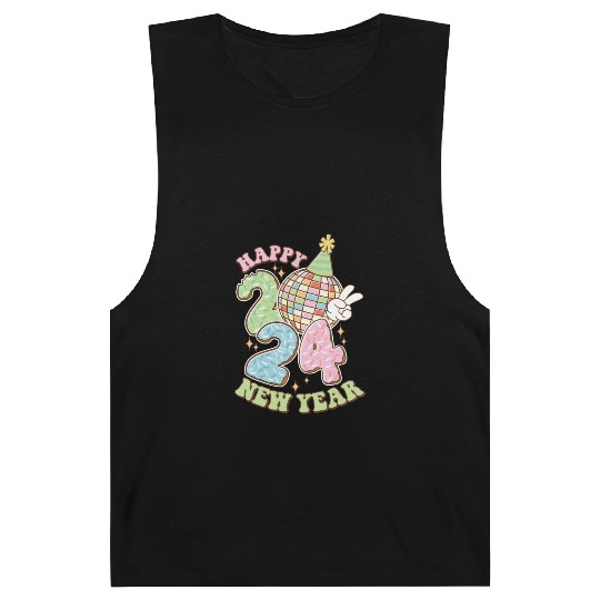 Happy New Year 2024 disco ball party Barnard Tanks