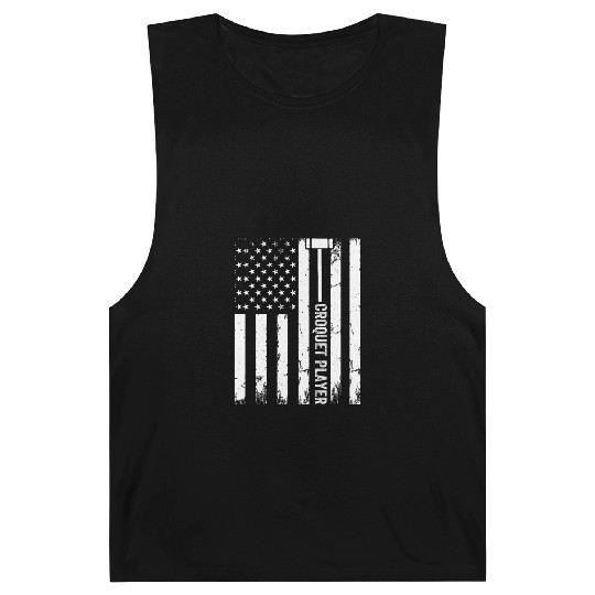 Croquet US Flag Croquet Player Barnard Tanks