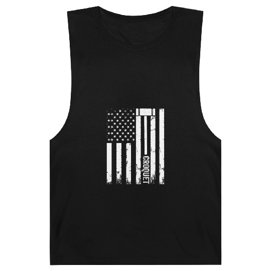 Croquet Player US Flag Croquet Barnard Tanks