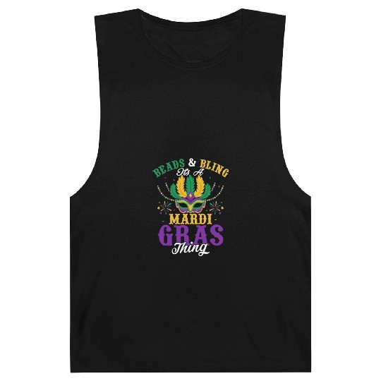 Beads & Bling It's A Mardi Gras Thing Party Carniv Barnard Tanks