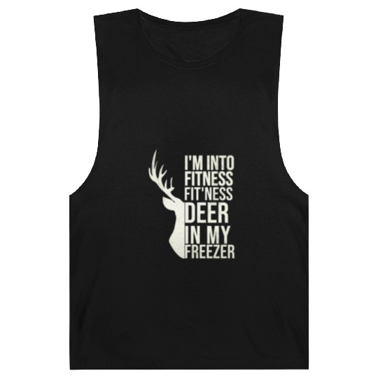 Funny I'm Into Fitness Fit'Ness Deer In My Freezer Barnard Tanks