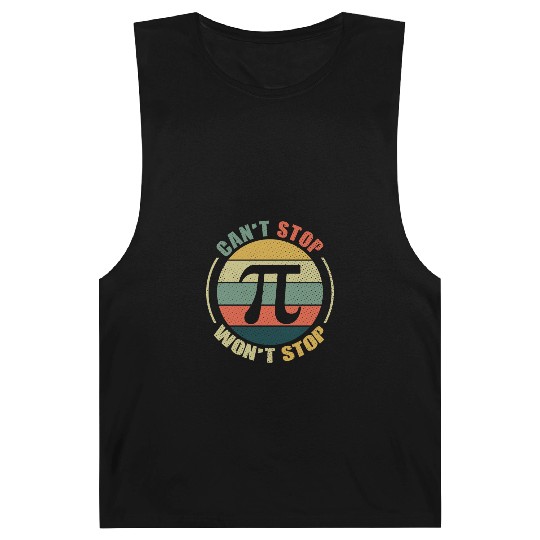 Can't Stop Won't Stop Retro Pi Day Math Equations Barnard Tanks