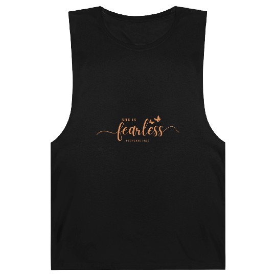 Fearless Beauty in Proverbs 31:25 - Inspirational Barnard Tanks