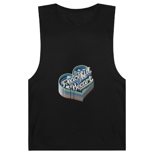 3D Peaceful Heart Typography Design Barnard Tanks