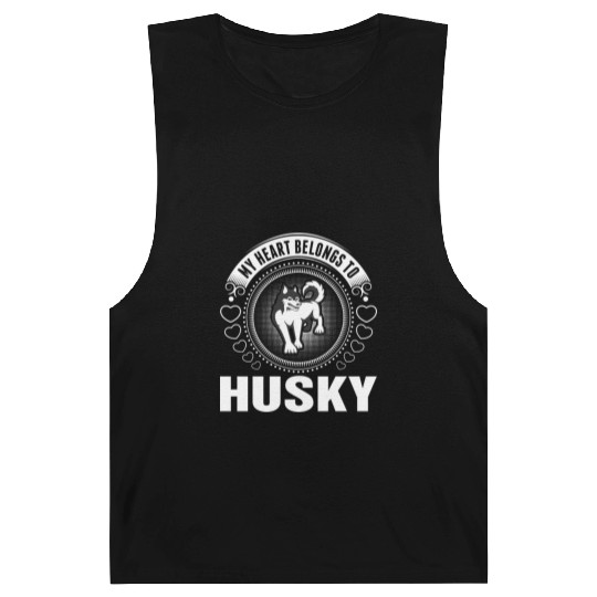My Heart Belongs To Husky Dog Barnard Tanks