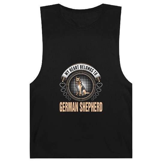 My Heart Belongs To German Shepherd Dog Barnard Tanks