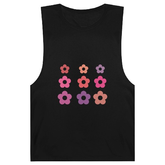 Large and small pink multi-colored flowers Barnard Tanks