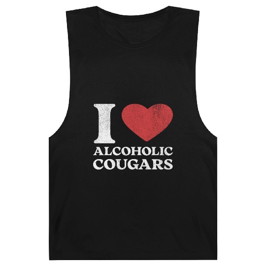I Love Alcoholic Cougars Barnard Tanks