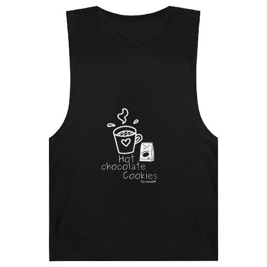 Hot chocolate cookies Yardside font logo white Barnard Tanks
