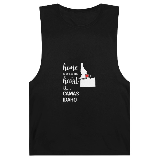 Camas County Idaho Is Where My Heart Is Cool Gift Barnard Tanks
