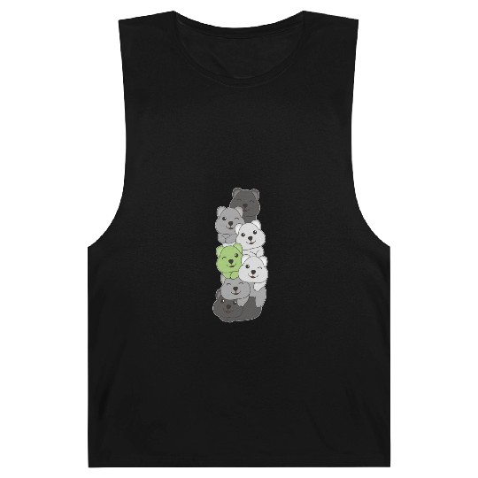 Agender Flag Pride Lgbtq Cute Quokka Stack Barnard Tanks