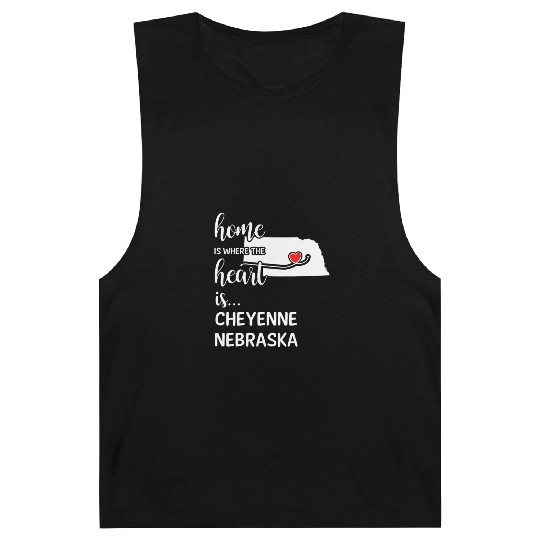 Cheyenne County Nebraska Is Where My Heart Is Gift Barnard Tanks